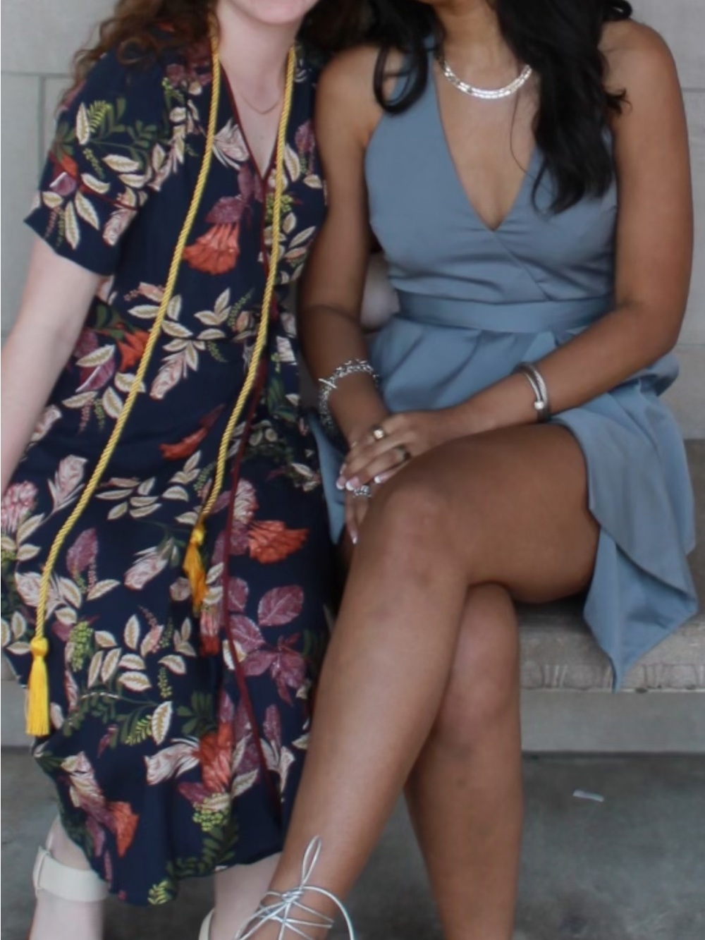 Stylestalker Dusty Blue V-Neck Wrap Romper